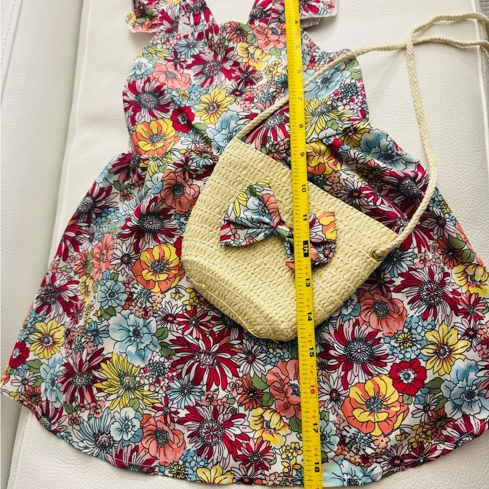 Floral Baby Dress with Matching Bag